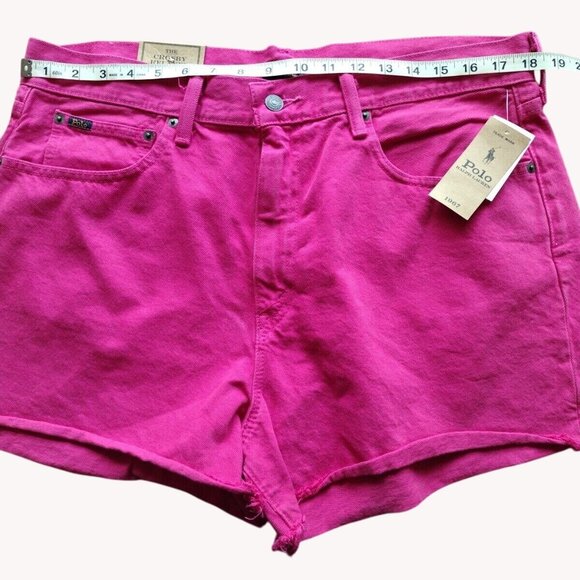 Polo Ralph Lauren Shorts 32 Crosby Relaxed Pink Raw Hem - Picture 7 of 15